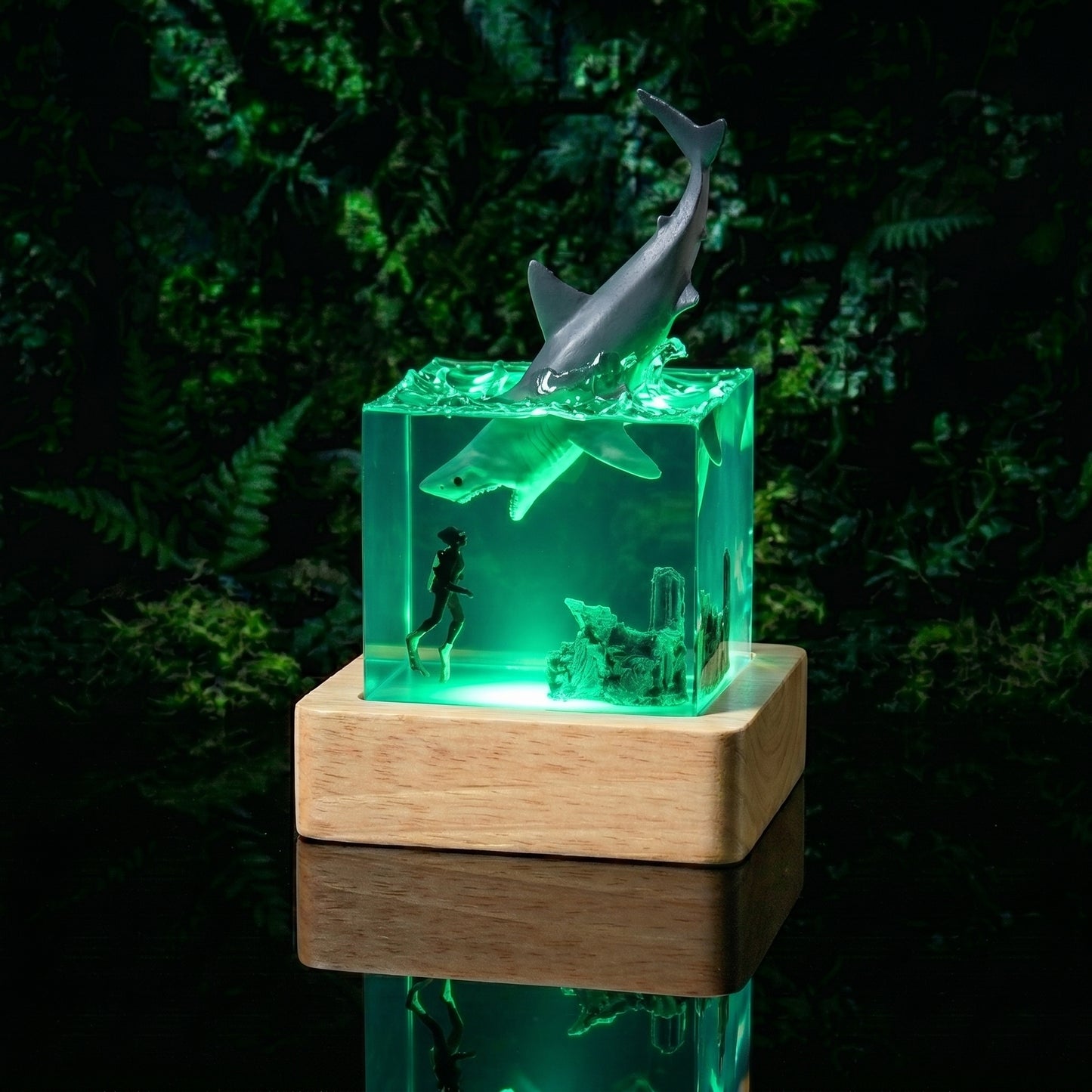 Blue Ocean World™Lámpara de resina LED 3d
