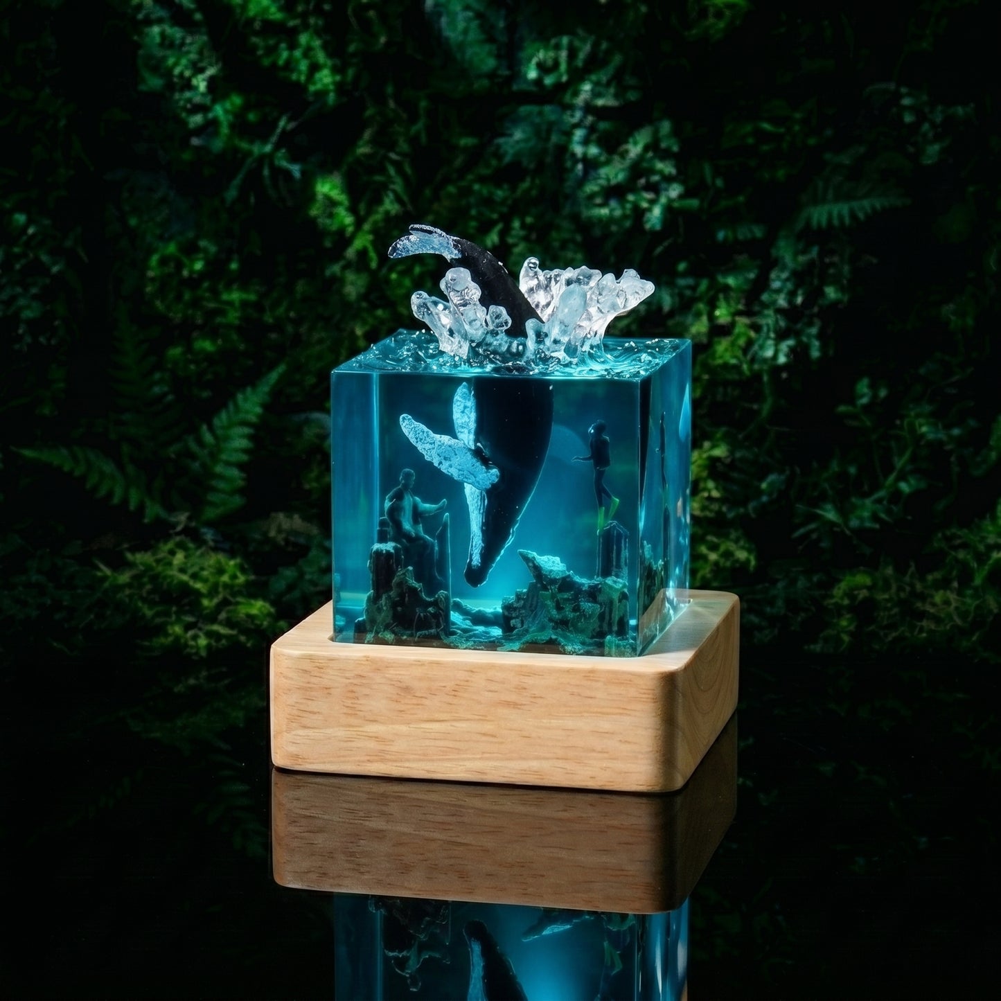 Blue Ocean World™Lámpara de resina LED 3d