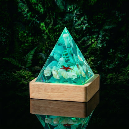 Crystal World™Lámpara de resina LED 3d